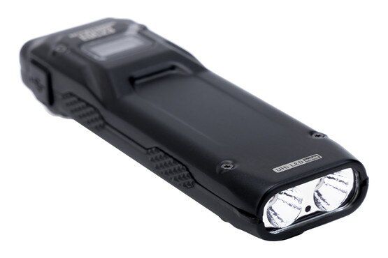 Nitecore rechargeable black flashlight.